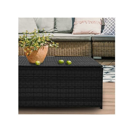 Outdoor Rattan Storage Box Garden Toy Tools Shed Uv Resistant